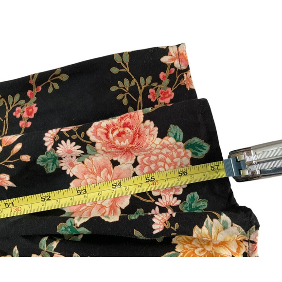 Forever 21 Womens Medium Black Floral Maxi Dress V Neck Cap Sleeve Contemporary - Picture 6 of 14